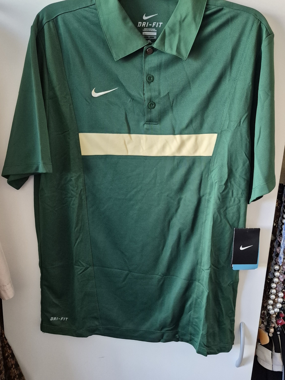 Nike Dri-FIT Men's Green Golf Polo Shirt Sz S
